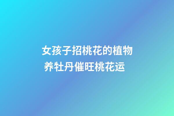 女孩子招桃花的植物 养牡丹催旺桃花运